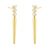 Mappin & Webb 18ct Yellow Gold 0.34ct Diamond Drop Stud Earrings