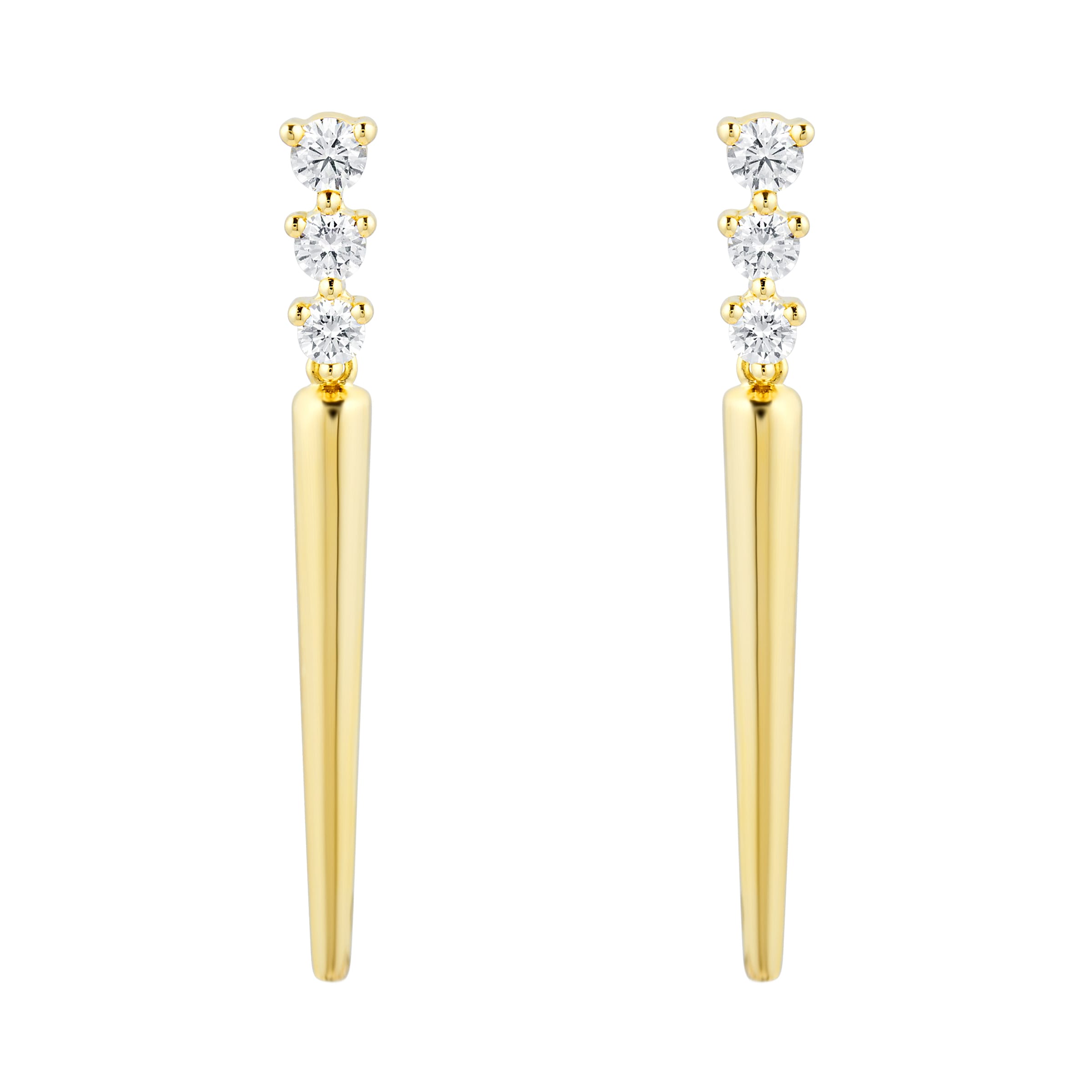 Diamond on sale spike earrings