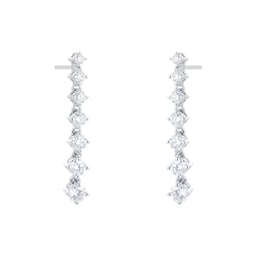 15420017 - 18ct White Gold 1.00ct Diamond Drop earrings