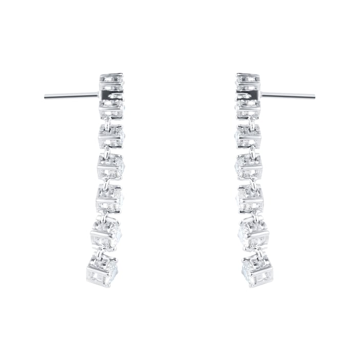 Goldsmiths 18ct White Gold 1.00ct Diamond Drop earrings