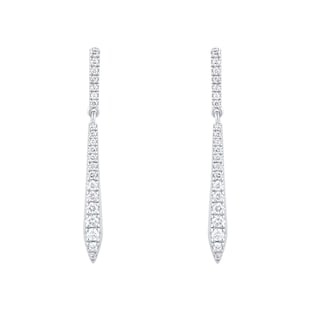 Goldsmiths 9ct White Gold 0.38ct Diamond Drop Earrings
