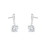Goldsmiths 18ct White Gold 0.20ct Diamond Solitaire Drop Earrings