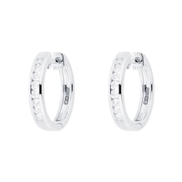 15430011 - 9ct White Gold 0.25ct Channel Set Hoop