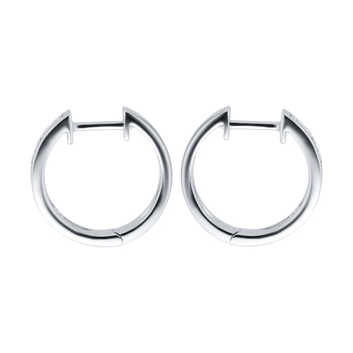 Goldsmiths 9ct White Gold 0.50ct Channel Set Hoop