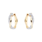 Goldsmiths 9ct Yellow And White 0.15ct Infinity Hoop
