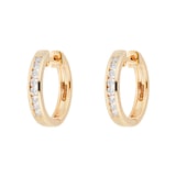 Goldsmiths 9ct Yellow Gold 0.25ct Channel Set Hoop