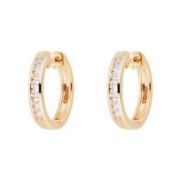 15430017 - 9ct Yellow Gold 0.25ct Channel Set Hoop