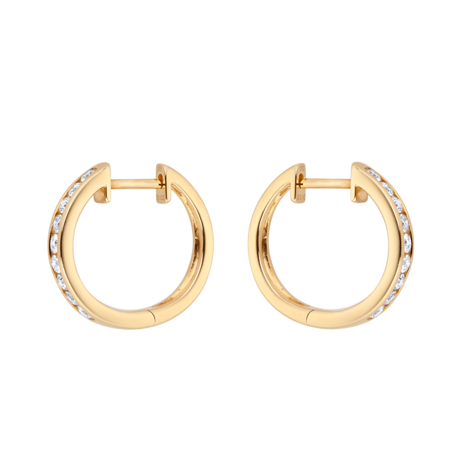 Mini channel set deals hoop earrings