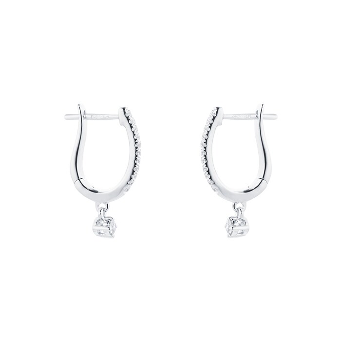 Goldsmiths 9ct White Gold Diamond Set 0.15cttw Drops Earrings