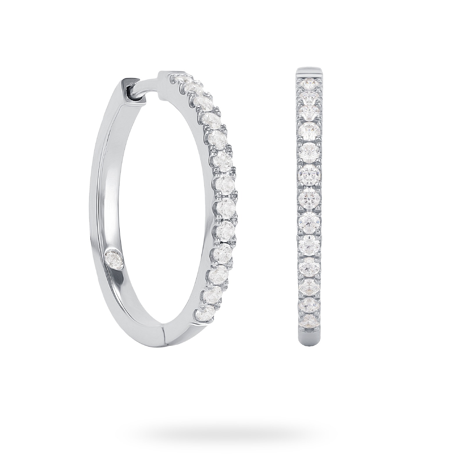 Pear Diamond Inside-Out Large Hoop Earrings – With Clarity