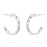 Goldsmiths 9ct White Gold 0.20ct Diamond Hoops Earrings