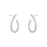 Goldsmiths 9ct White Gold 0.25cttw Diamond Open Hoop Earrings