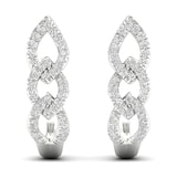 Goldsmiths 9ct White Gold 0.25cttw Chain Link Hoop Earrings