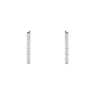 Goldsmiths 9ct White Gold 0.30cttw Diamond Hoop Earrings