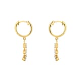 Goldsmiths 9ct Yellow Gold 0.50ct Diamond Three Stone Hoop Drop Earrings