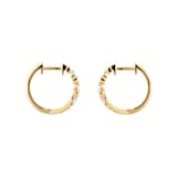 Goldsmiths 9ct Yellow Gold 0.35ct Floral Hoop Earrings