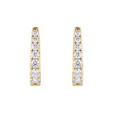 Goldsmiths 18ct Yellow Gold Diamond Graduated Hoop Earrings