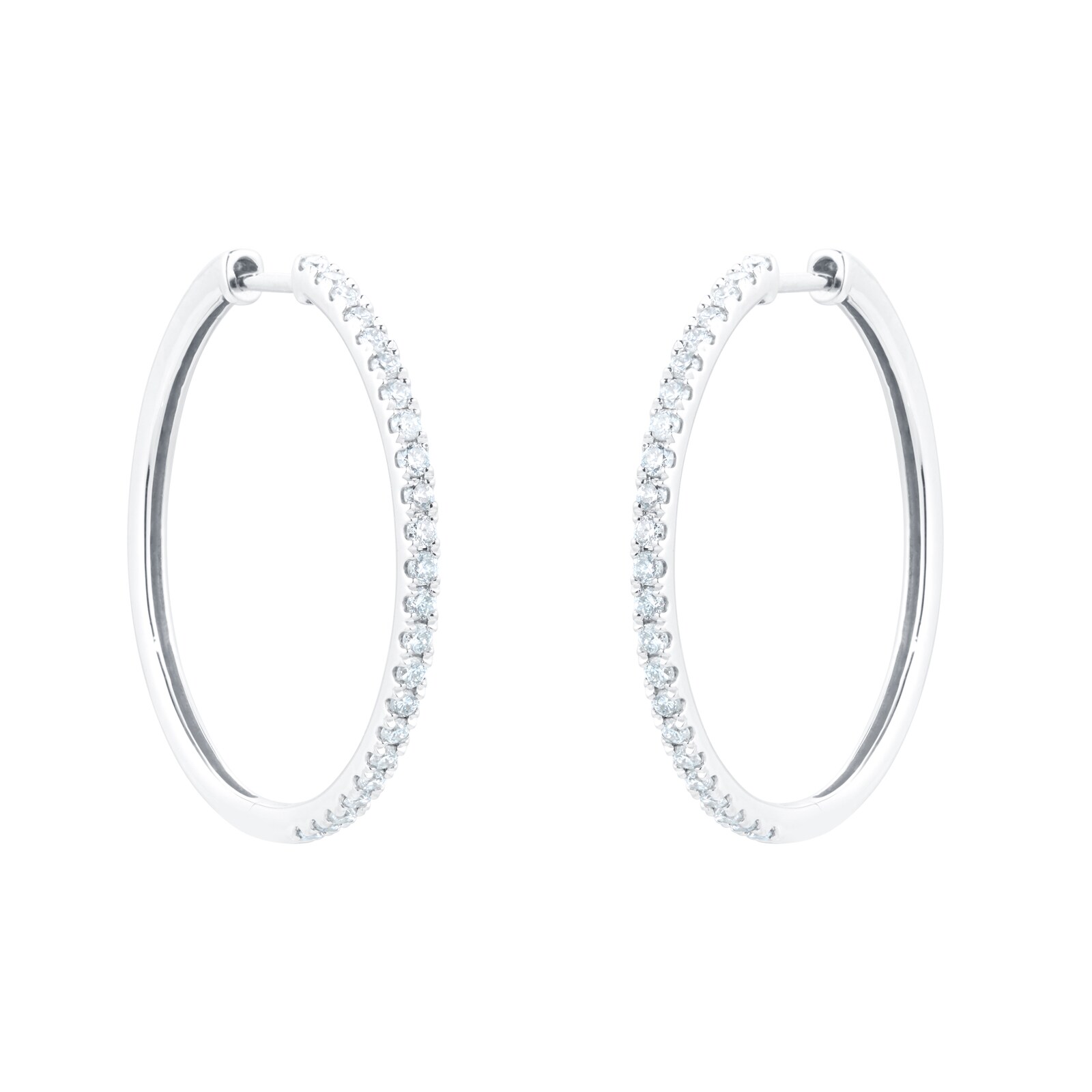 Share 143+ thin diamond hoop earrings super hot