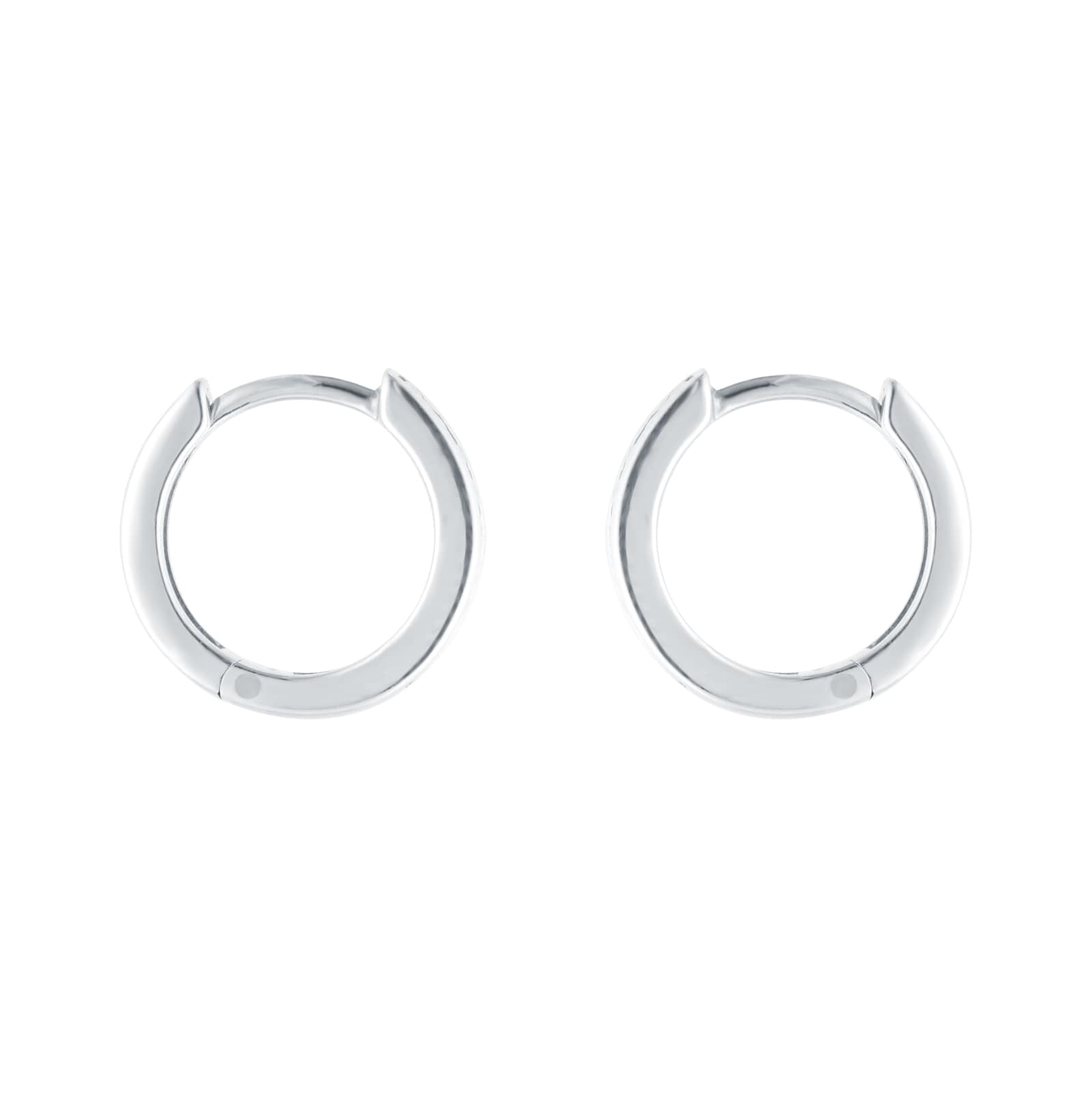 Goldsmiths 9ct White Gold 0.15cttw Diamond Channel Set Hoop Earrings