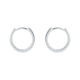 Goldsmiths 9ct White Gold 0.15cttw Diamond Channel Set Hoop Earrings