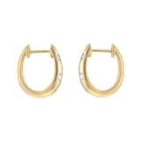 Goldsmiths 9ct Yellow Gold 0.25cttw Diamond Flush Scatter Hoop Earrings