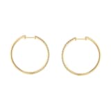 Goldsmiths 9ct Yellow Gold 0.50cttw Diamond Large Thin Hoop Earrings