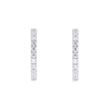 Goldsmiths 18ct White Gold 0.15cttw Diamond Huggie Hoop Earrings