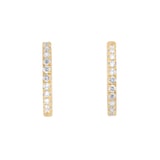 Goldsmiths 18ct Yellow Gold 0.15cttw Diamond Huggie Hoop Earrings