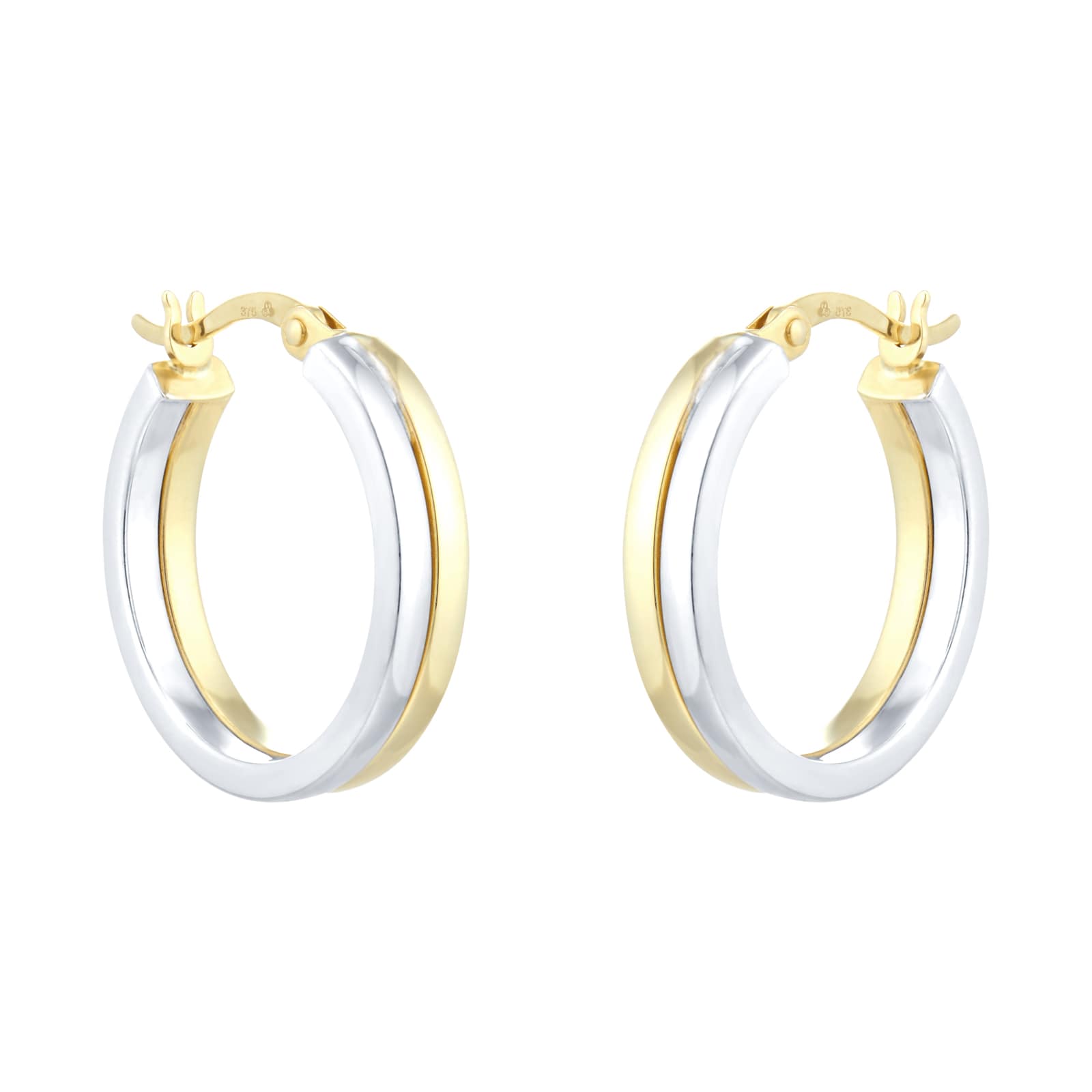 18ct White & Yellow Gold Earrings