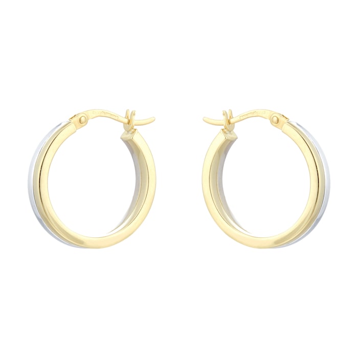 Goldsmiths 18ct White & Yellow Gold Earrings