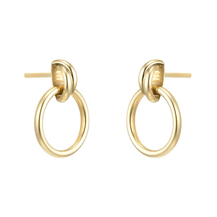 Goldsmiths 18ct Yellow Gold Circle Stud Earrings 7.55.9501 | Goldsmiths