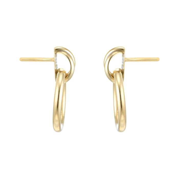 Goldsmiths 18ct Yellow Gold Circle Stud Earrings 7.55.9501 | Goldsmiths