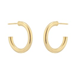15520070 - 18ct Yellow Gold 20mm Tube Hoop Earrings