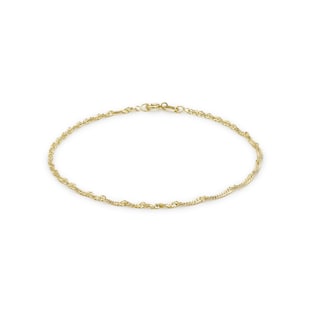 Goldsmiths 9ct Yellow Gold 30 Twist Curb Chain Bracelet