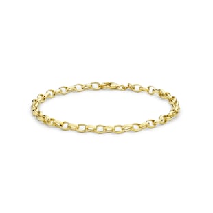 Goldsmiths 9ct Yellow Gold Hollow Oval Belcher Bracelet