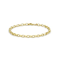 16110047 - 9ct Yellow Gold Hollow Oval Belcher Bracelet