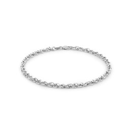 16110053 - 9ct White Gold 60 Diamond Cut Prince of Wales Bracelet