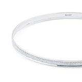 Goldsmiths 9ct White Gold 4mm Stardust Bangle