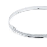 Goldsmiths 9ct White Gold 4mm Stardust Bangle