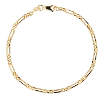 Goldsmiths 9ct Yellow Gold Belcher Mixed Link Bracelet