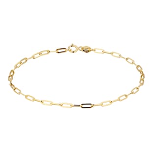 Goldsmiths 9ct Yellow Gold Elongated Belcher Chain Bracelet