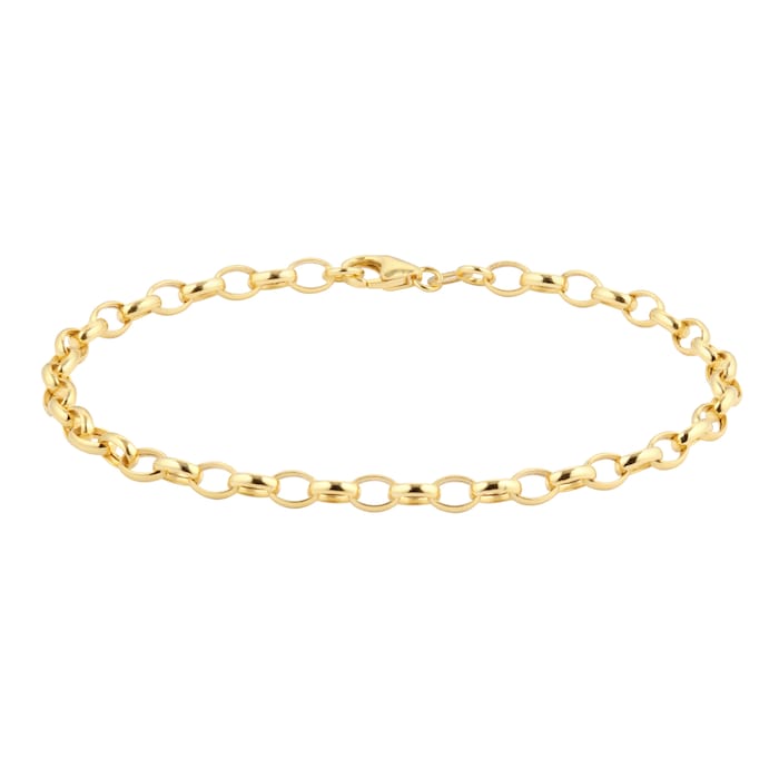 Goldsmiths 9ct Yellow Gold Hollow Belcher Bracelet