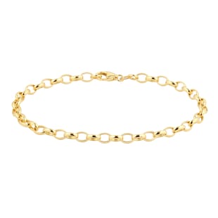 Goldsmiths 9ct Yellow Gold Hollow Belcher Bracelet
