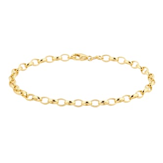 Goldsmiths 9ct Yellow Gold Hollow Belcher Bracelet Goldsmiths 9ct Yellow Gold Hollow Belcher Bracelet