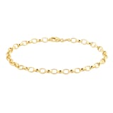 Goldsmiths 9ct Yellow Gold Hollow Belcher Bracelet