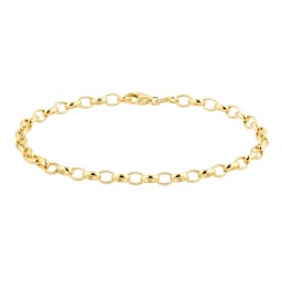 16110138 - 9ct Yellow Gold Hollow Belcher Bracelet