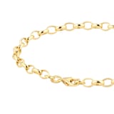 Goldsmiths 9ct Yellow Gold Hollow Belcher Bracelet