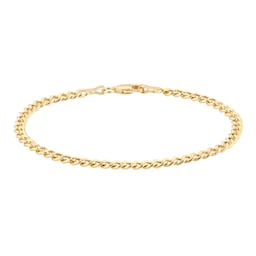 16110139 - 9ct Yellow Gold 7.5 Inch Hollow Curb Bracelet
