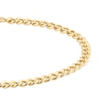 Goldsmiths 9ct Yellow Gold Hollow Curb Bracelet 7.5in