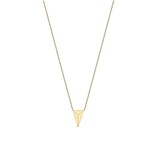 Goldsmiths 9ct Yellow Gold Elongated Pyramid Adjustable Necklace